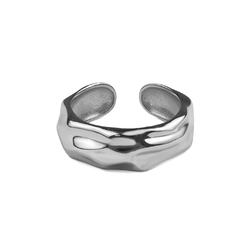 Korean Opening Cold Wind Irregular Concave Convex Rings
