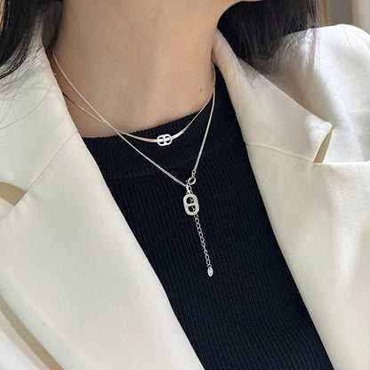 Female Minority Fashion Personality Thin Double Layer Necklaces