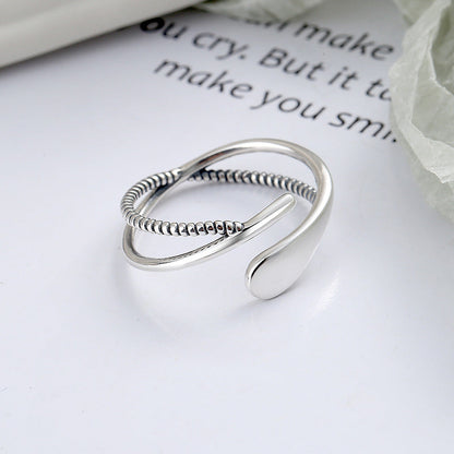 Women's & Men's & Lines Twist Geometric Trendy Open-end Rings