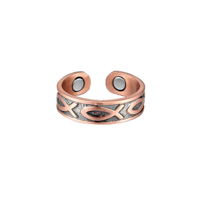 Personality Little Fish Magnet Energy Fashion Retro Rings