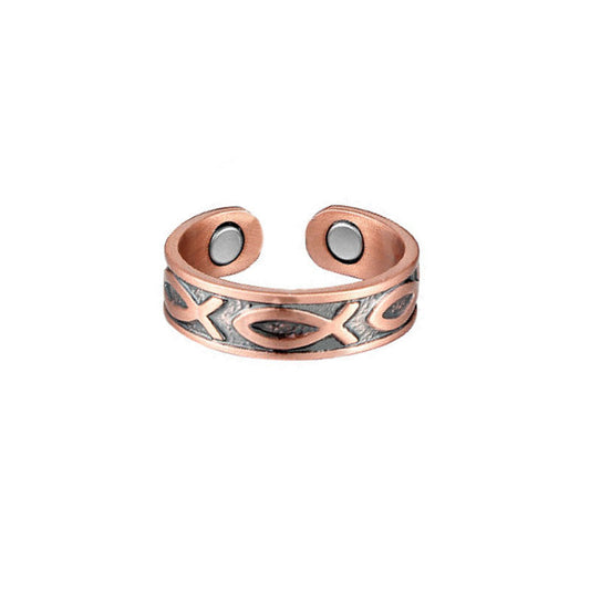 Personality Little Fish Magnet Energy Fashion Retro Rings