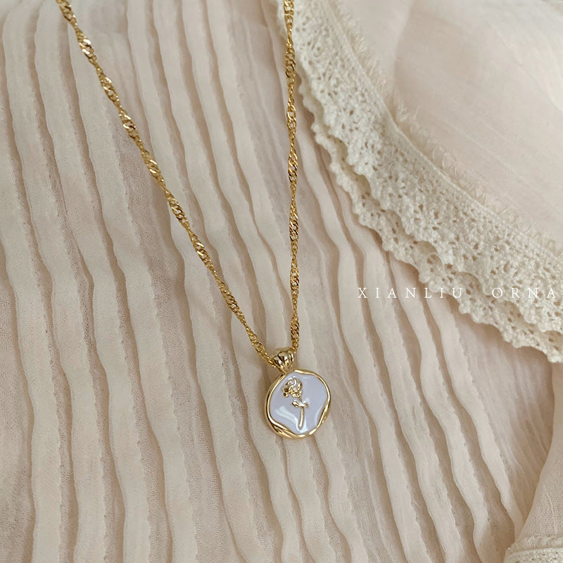 Twin Pearl Female Temperament Wild Clavicle Necklaces