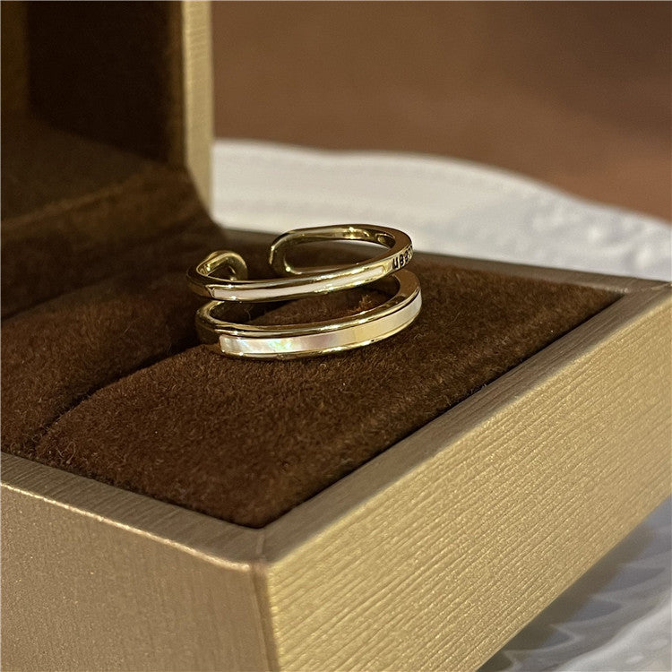 Couple Double Layer Fritillary Simple Niche High Sense Rings