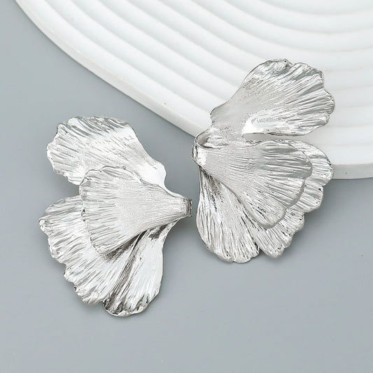 Alloy Leaves Flower Female Fashion Elegant Retro Earrings