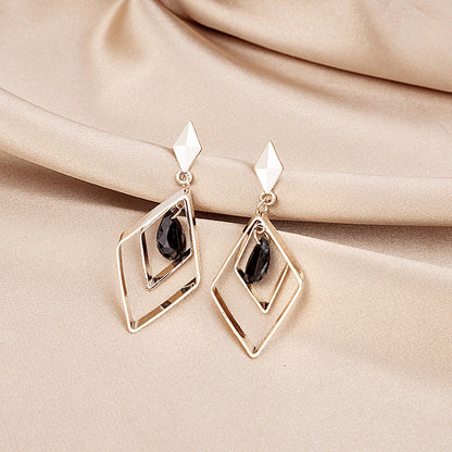 Sier Needle Flashing Collection Exquisite Full Earrings