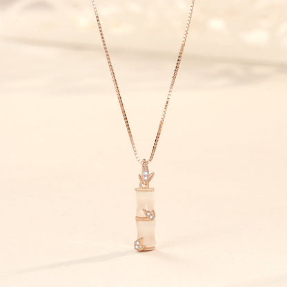 Women's Live Bamboo Sterling Sier For Affordable Luxury Style Pendant Necklaces