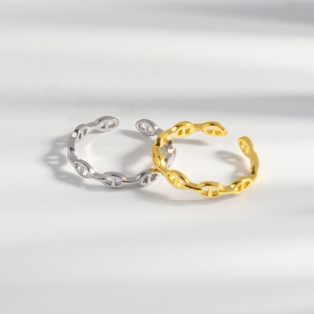 Hollow Style Open Personalized Elegant Geometric Rings