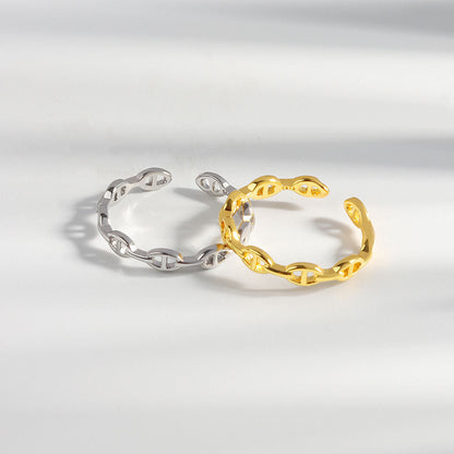 Hollow Style Open Personalized Elegant Geometric Rings