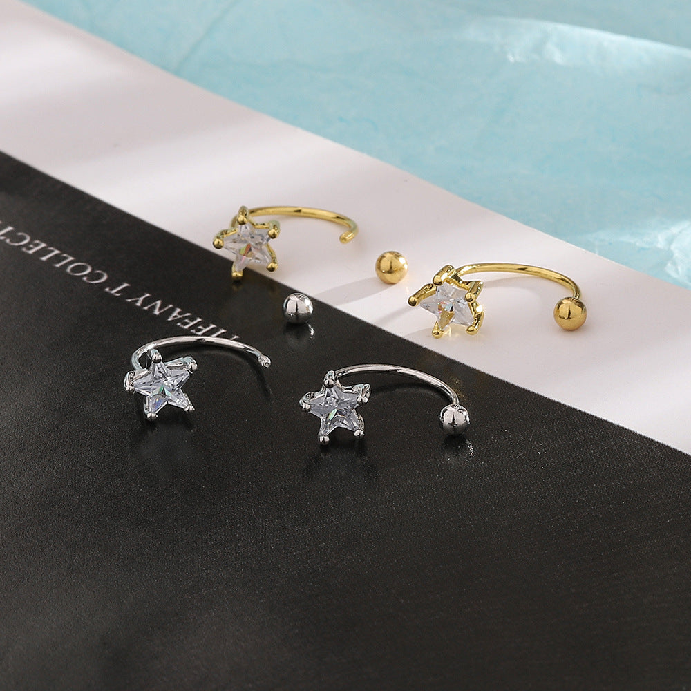 Star Ear Unique Male Bone Commuter Style Simple Earrings