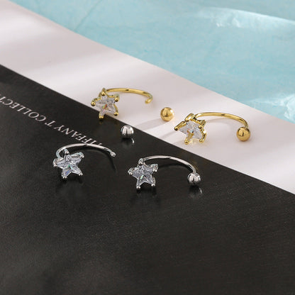 Star Ear Unique Male Bone Commuter Style Simple Earrings