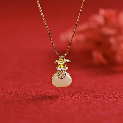 Chalcedony Lucky Bag Light Luxury Minority Necklaces