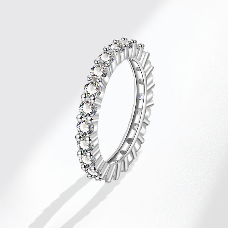 Single Row Full Diamond Female Personality Rings