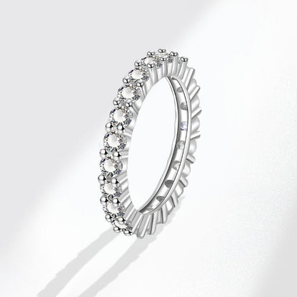 Single Row Full Diamond Female Personality Rings