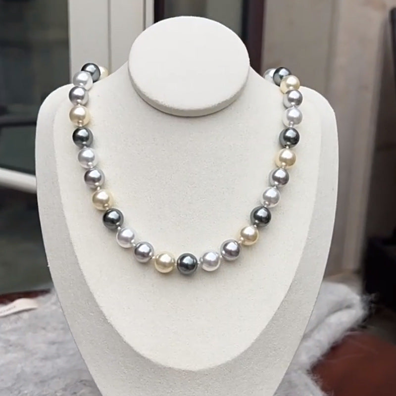 Color Pearl Female Sweater Chain Design Necklaces