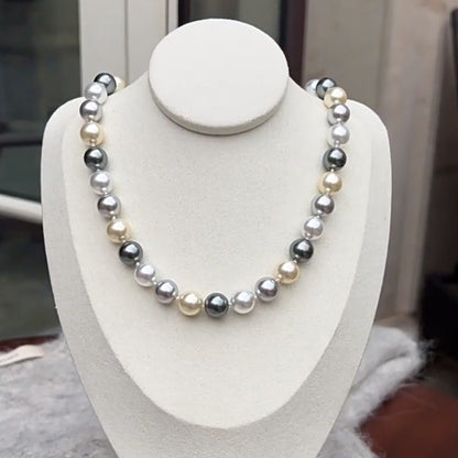 Color Pearl Female Sweater Chain Design Necklaces