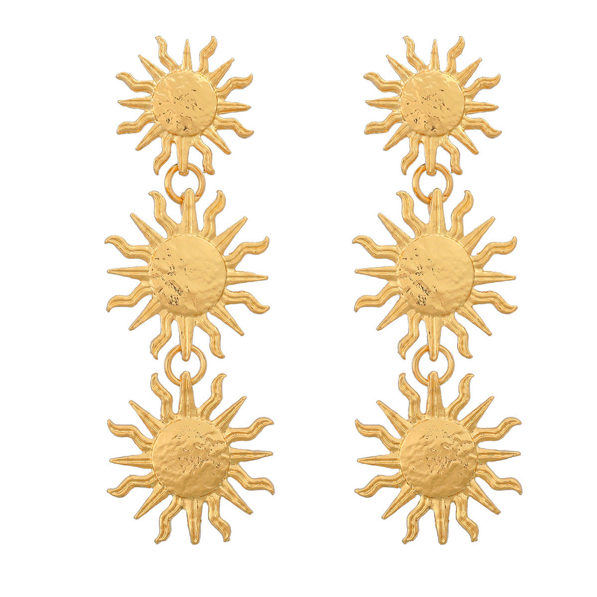 Women's Summer Flower Alloy Metal Feeling Sunflower Earrings
