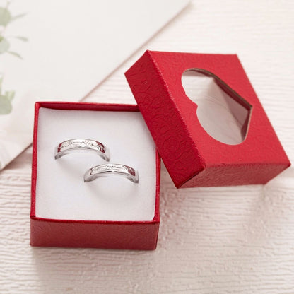 Fake Diamond Couple Wedding Adjustable Mouth Rings