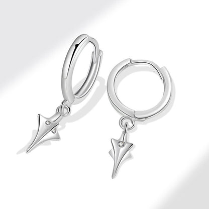 Men's Asterism Pendant Niche Trendy Unique Ear Clip Earrings