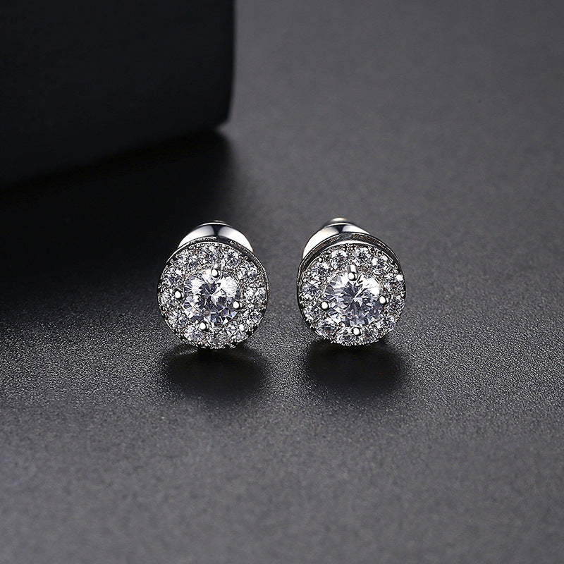 Fresh And Stylish Simple Round Copper Earrings