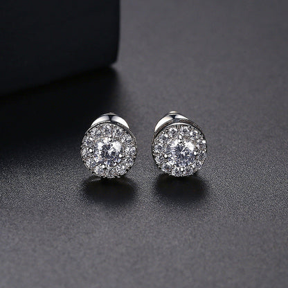 Fresh And Stylish Simple Round Copper Earrings