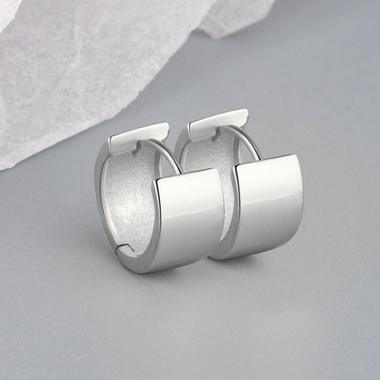 Women's Gold Glossy Circle Shape Personalized Ear Earrings