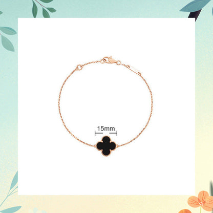 Red Agate Clover Female Pork Belly White Shell Bracelets