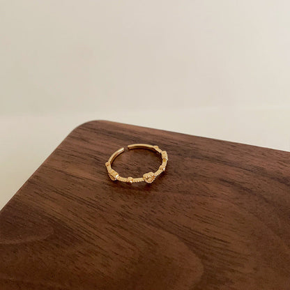 Heart Female French Retro Minority Design Sense Rings