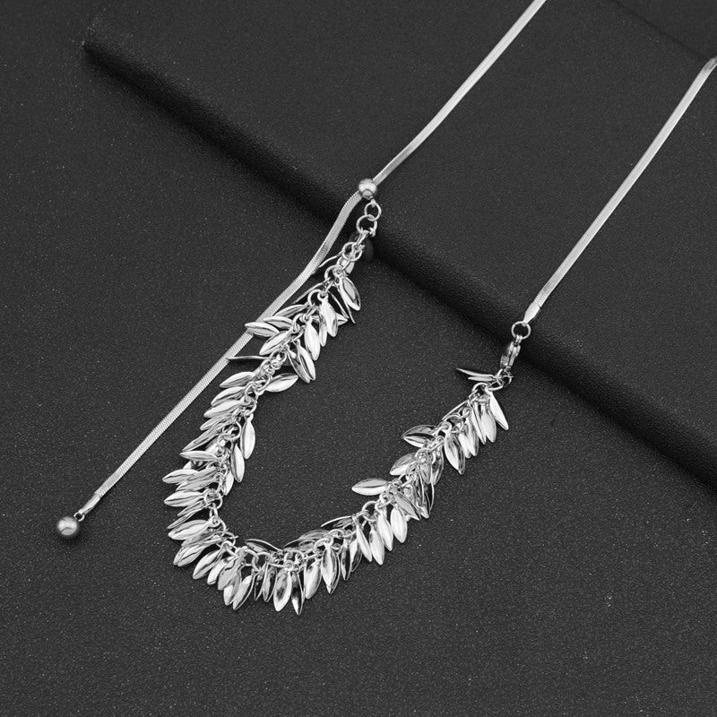Sier Long Tassel Cold Style Unique Design Clavicle Necklaces