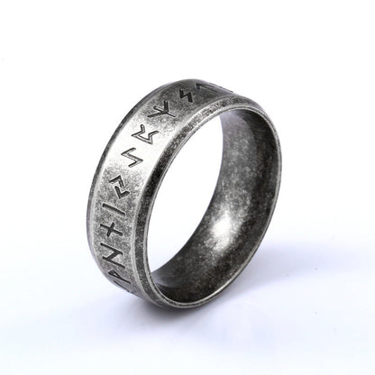 Women's & Men's & Fashion Stainless Steel And Nordic Retro Viking Letter Rings