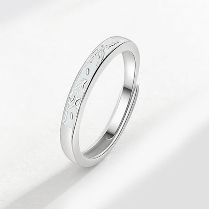 Women's & Men's And Fish Couple One Pair Niche Open-end Personality Rings