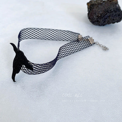 Series Mesh Hat Bat Trendy Hot Dark Necklaces