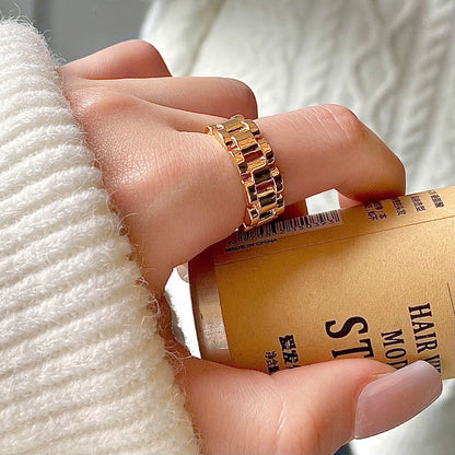 Female Opening Adjustable Cold Style Daily Copper Rings