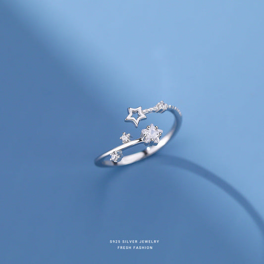 Five-pointed Star Female Fashion Personalized Minority Rings