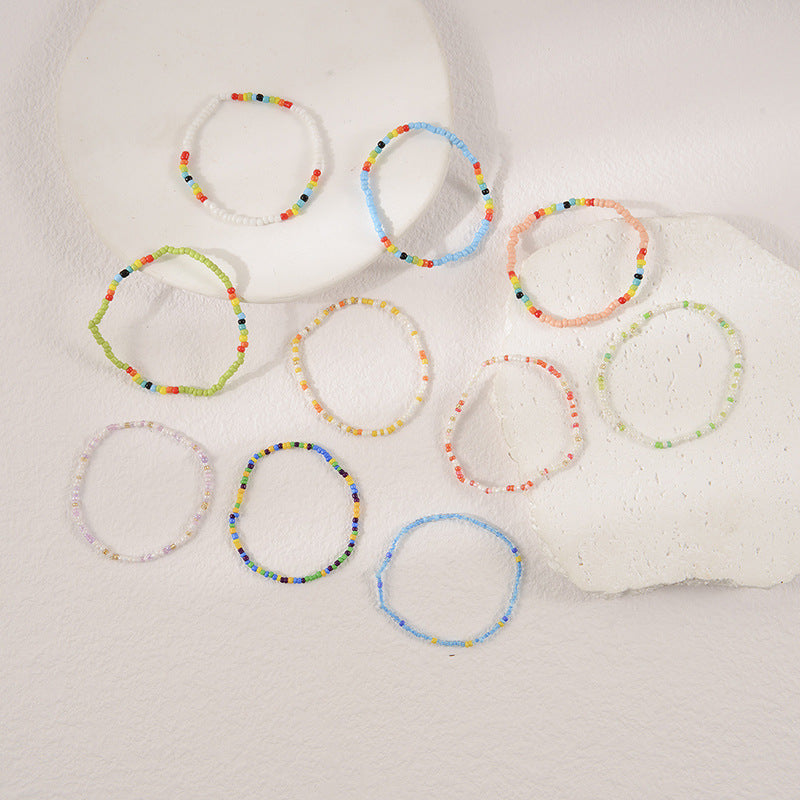 Fresh Sweet Handmade Woven Beads Female Bracelets