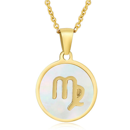 Shell Twee Constellations Stainless Constellation Pendant Necklaces