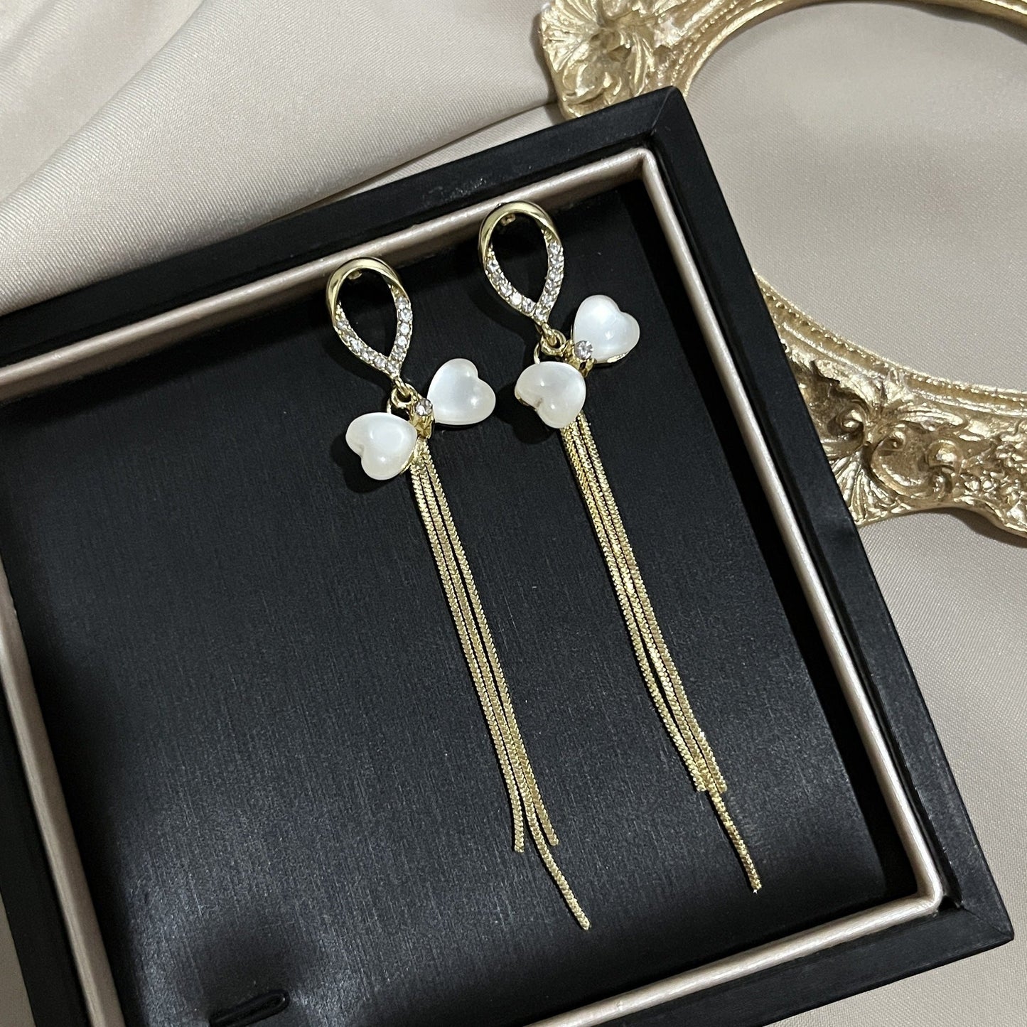 Needle French Opal Simple And Stylish Earrings