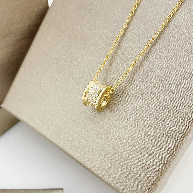 Women's & Men's Ceramic High Version Spring Full Diamond Small Waist Necklaces