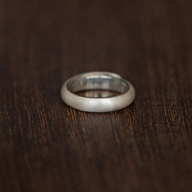 Women's & Men's & Frosted For And Minimalist Style Open Engraved Six Rings