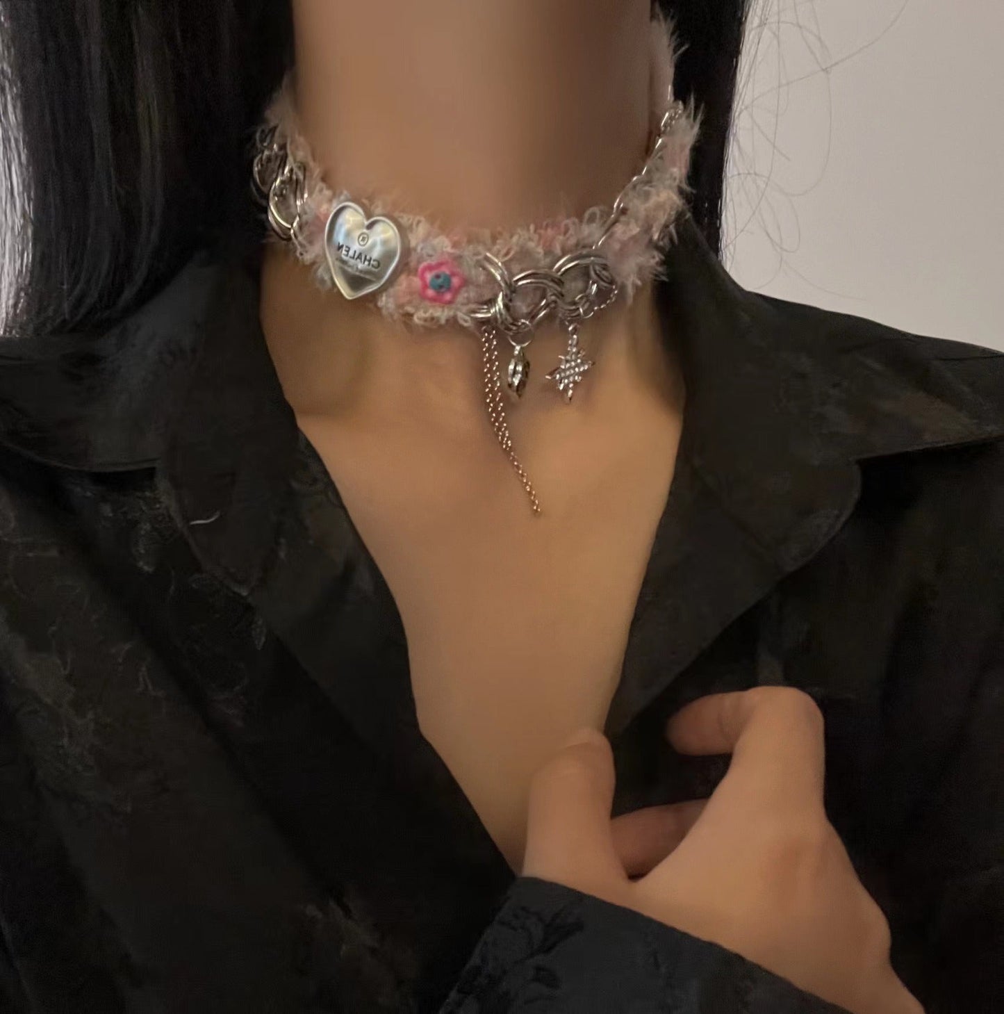 Sweet Plush Stitching Chain Niche Design Necklaces