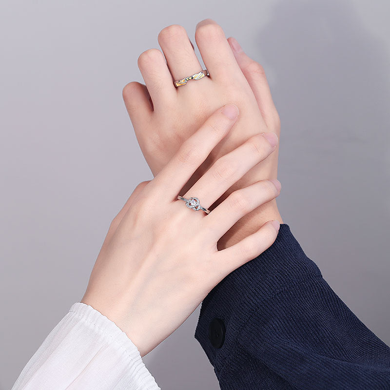 And Camellia Couple Pair Of Sunshine Rings