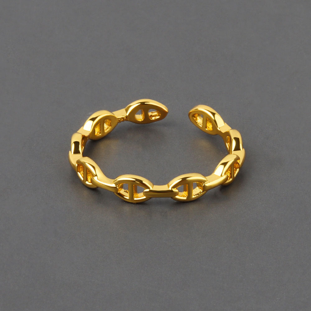 Hollow Style Open Personalized Elegant Geometric Rings