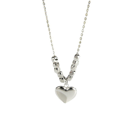 Women's Sier Heart Clavicle Chain Niche Sweet Necklaces