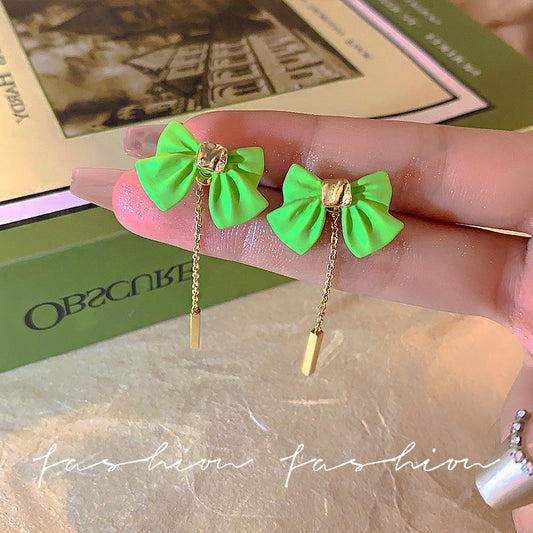 Tassel Green Mori Style Exquisite Fashion Earrings