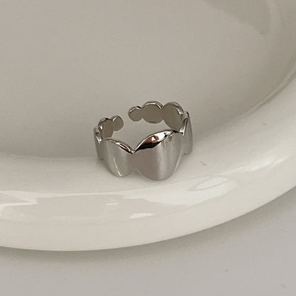 Sier Female Design Light Luxury Index Rings