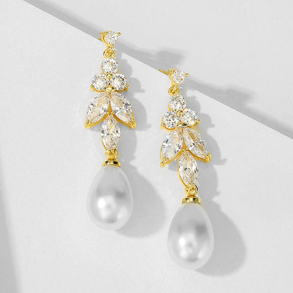 Style Long Pearl Eardrops Female Personality Earrings