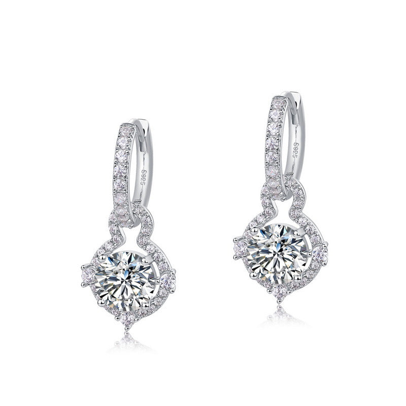 Women's Popular Moissanite High Sense Sterling Sier Earrings