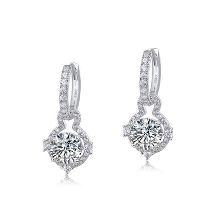 Women's Popular Moissanite High Sense Sterling Sier Earrings