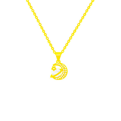 Women's Planet Moon Light Luxury Minority Zircon Necklaces