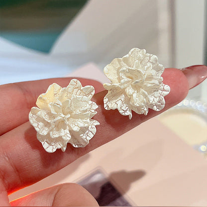 Flower Sier Needle Elegant Simple Trendy Cute Earrings