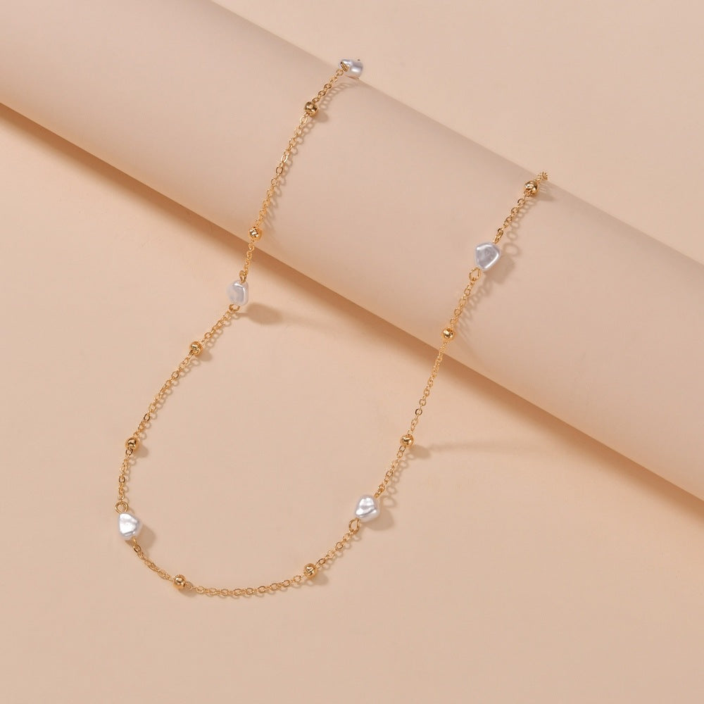 Cold Style Irregular Shaped Pearl Long Necklaces